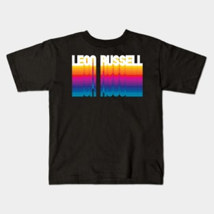 Retro Leon Proud Name Personalized Gift Rainbow Style Kids T-Shirt